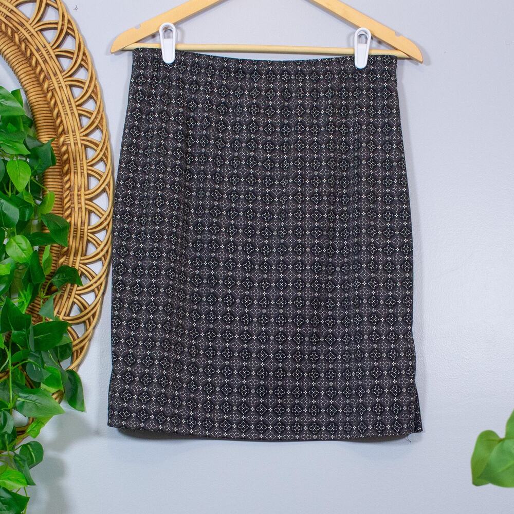 VTG Casual Corner Annex Geometric Print Pencil Skirt Minimalist | True Winter